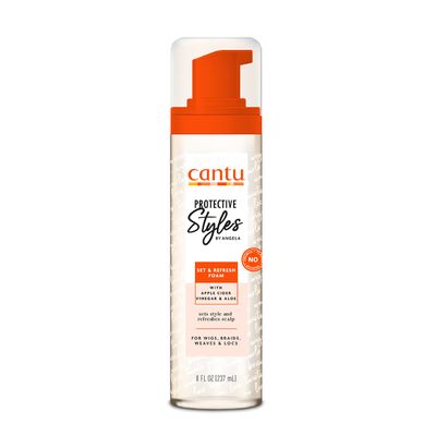 Cantu Protective Styles by Angela Set & Refresh Foam with Apple Cider Vinegar & Aloe, 8 Ounce