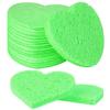 50-Count Facial Sponges Compressed, 100% Natural Cellulose Face Sponge Professional Cosmetic Spa Sponges for Face Cleansing, Exfoliating Mask, Makeup Removal for Travel and Home, Green view 1