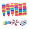 LALAFINA 6pcs Barrettes Pin Clip Side Bobby Women Hairpins Candy Sequined Rainbow Girls Hair Snap for Clips Fashion Color Sequins Bang Glitter view 3