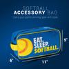 ChalkTalkSPORTS Softball Accessory Bag | Travel Bag Dopp Kit | Eat Sleep Softball view 2