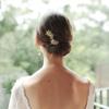 LALAFINA Alloy Hairpin Jewelry Flower U-shaped Diamond Woman Accessories Golden Bride Antique Headwear view 3