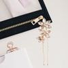 LALAFINA Alloy Hairpin Jewelry Flower U-shaped Diamond Woman Accessories Golden Bride Antique Headwear view 4