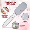 World's Best 2-in-1 Pedicure File - Nano Laser Etched Glass Foot File & Callus Remover - Scraper for Cracked Heels, Exfoliator for Dry Skin - Pedicure Tools for Feet, Callous Peeler Scrubber - Chrome view 2