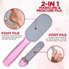 World's Best 2-in-1 Pedicure File - Nano Laser Etched Glass Foot File & Callus Remover - Scraper for Cracked Heels, Exfoliator for Dry Skin - Pedicure Tools for Feet, Callous Peeler & Scrubber - Pink view 2