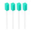 (100PCS) Disposable Mouth Swabs Sponge - Unflavored & Sterile Oral Swabs Dental Swabsticks for Mouth Cleaning (Cyan) view 1