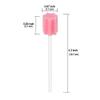 (100PCS) Disposable Mouth Swabs Sponge - Unflavored & Sterile Oral Swabs Dental Swabsticks for Mouth Cleaning (Pink) view 2