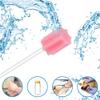 (100PCS) Disposable Mouth Swabs Sponge - Unflavored & Sterile Oral Swabs Dental Swabsticks for Mouth Cleaning (Pink) view 3