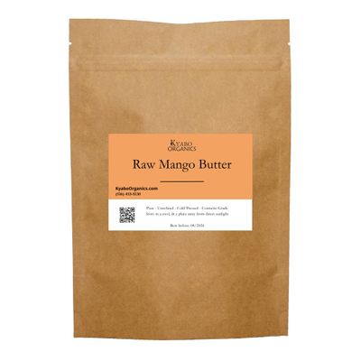 Kyabo 3Lbs MANGO BUTTER PREMIUM Organic Unrefined Raw Virgin 100% Pure Cold Press Grade A Non GMO 100% Natural For Skin BodyCare Beauty Moisturizer DIY For Body Butters, Soap Making,Lotions, Creams