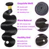 10A Brazilian Body Wave Bundles with Closure Human Hair (22 24 26+20) 3 Bundles with Closure HD Lace 4x4 Free Part 100% Unprocessed Virgin Remy Weave Hair Human Hair Bundles with Closure view 4