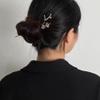 LIBERGA Women's Hair Sticks for Buns,2 Pack,Plum Blossom Hair Chopsticks Clips Flower Branch Shape Hair Accessory Hairpin for Long Hair,Silver view 1