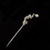 LIBERGA Silver Hair Stick Elegant Pearl Hair Chopsticks for Women Hair Accessories,Decorative Hairstyle Chopsticks Hairpin for Buns view 2