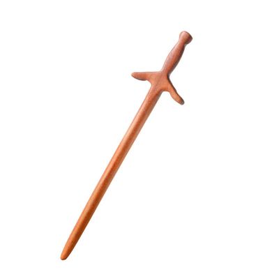 LIBERGA Wooden Hair Stick for Long Hair,Handmade Carved Wood Sword Hair Chopsticks Clips,7 Inch Women's Hair Accessory Hairpin for Buns
