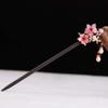 LIBERGA Wooden Hair Stick Pink Flower Hair Chopsticks for Women Hair Accessories,Faux Pearl Tassel Chopsticks Hairpin for Long Hair view 2
