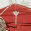 LIBERGA Women's Hair Stick for Long Hair,Silver Plated Plum Blossom Hair Chopsticks Butterfly Tassel Hair Accessory Hairpin for Buns view 3