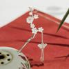 LIBERGA Women's Hair Stick for Long Hair,Silver Plated Plum Blossom Hair Chopsticks Butterfly Tassel Hair Accessory Hairpin for Buns view 4