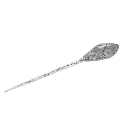 LIBERGA Silver Plated Hair Stick Flower Pattern Hair Chopsticks for Women,Chinese Style Metal Chopsticks Hair Accessories Hairpin for Buns