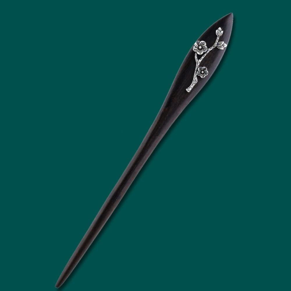 LIBERGA Wooden Hair Stick Flower Decorative Hair Chopsticks for Women,Chinese Style Wood Chopsticks Hair Accessories Hairpin for Buns