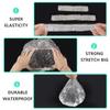 Keeygo Disposable Shower Caps 100 PCS Bath Caps Clear Waterproof Plastic Wraps for Women, Hotel Travel Essentials Accessories Hair Caps(20.5") view 2