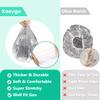 Keeygo Disposable Shower Caps 100 PCS Bath Caps Clear Waterproof Plastic Wraps for Women, Hotel Travel Essentials Accessories Hair Caps(20.5") view 4