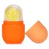 Ice Roller for Face and Eye, Gua Sha Facial Tools ,Puffiness Relief Ice Roller Skin Care ,Ice Facial Cube, Neck Massage, Silicone Ice Mold for Face Beauty,Self Care Gifts for Women ( Orange) view 1