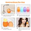 Ice Roller for Face and Eye, Gua Sha Facial Tools ,Puffiness Relief Ice Roller Skin Care ,Ice Facial Cube, Neck Massage, Silicone Ice Mold for Face Beauty,Self Care Gifts for Women ( Orange) view 2