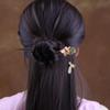 LIBERGA Wooden Hair Stick with Gift Box,Faux Jade Hair Chopsticks for Women Hair Accessories,Flower Decorative Chopsticks Hairpin for Buns view 4
