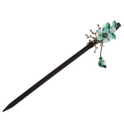 LIBERGA 2 Pieces Wooden Hair Sticks Flower Hair Chopsticks for Women Hair Accessories,Chinese Style Vintage Chopsticks Hairpin for Long Hair