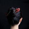 LIBERGA U Shape Hair Stick for Long Hair,Handmade Carved Flower Hair Fork Clips,Wooden Hair Accessory Hairpin for Buns view 4