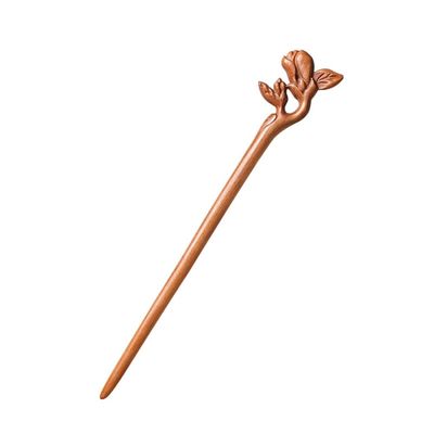 LIBERGA Wooden Hair Stick for Long Hair,Handmade Carved Hair Chopsticks Clips,Flower Shape Hair Accessory Hairpin for Buns