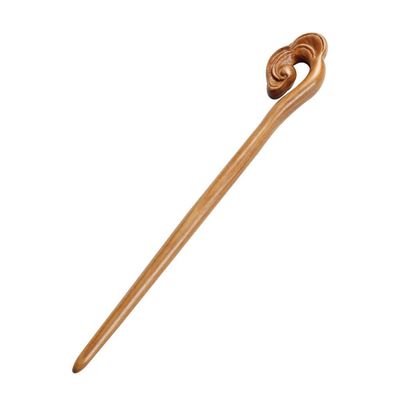 LIBERGA Wooden Hair Stick for Long Hair,Handmade Carved Hair Chopsticks Clips,Wood Hair Accessory 22cm Long Hairpin for Buns