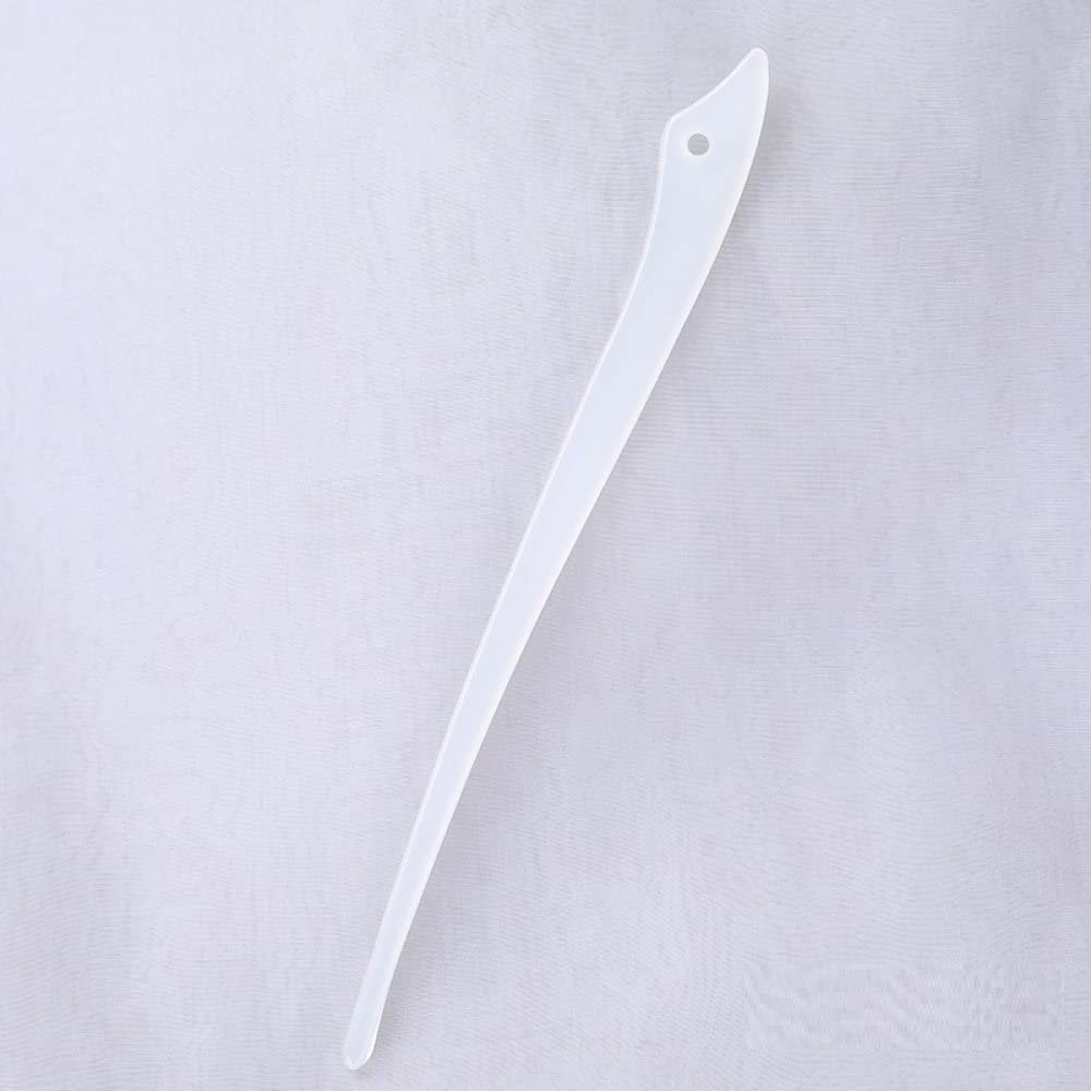 LIBERGA 6 Pack Hair Sticks for Buns,Chinese Hair Chopsticks Clips Simple Design Hair Accessory Hairpin,Suitable for Beginners,White,7 Inch
