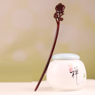 LIBERGA Wooden Hair Stick Handmade Carved Flower Shape Hair Chopsticks for Women Hair Accessories,Vintage Wood Chopsticks Hairpin for Buns