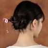 LIBERGA Wooden Hair Stick with Gift Box,Handmade Carved Hair Chopsticks for Women Hair Accessories,Pink Flower Tassel Chain Chopsticks Hairpin for Buns view 4