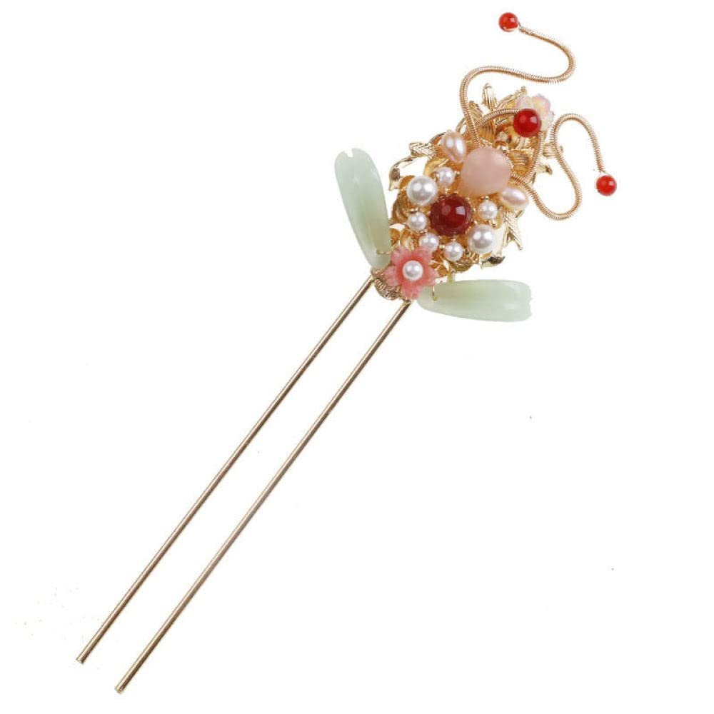 LIBERGA U Shape Hair Fork Hair Stick Faux Pearl Hair Chopsticks for Women Hair Accessories,Metal Chopsticks Hairpin for Buns