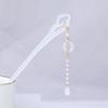 LIBERGA 2 Pack Chinese Hair Sticks for Buns,Pearl Tassel Hair Chopsticks Clips Simple Design Hair Accessory Hairpin for Women,White view 2