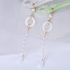 LIBERGA 2 Pack Chinese Hair Sticks for Buns,Pearl Tassel Hair Chopsticks Clips Simple Design Hair Accessory Hairpin for Women,White view 4