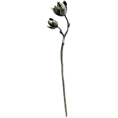 LIBERGA Women's Hair Stick for Long Hair,Silver Plated Hair Chopsticks Flower Branch Shape Hair Accessory Decorative Hairstyle Hairpin for Buns