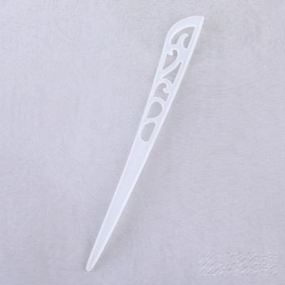 LIBERGA 6 Pack Hair Sticks for Buns,Chinese Hair Chopsticks Clips Simple Design Hair Accessory Hairpin,Suitable for Beginners,White,7 Inch