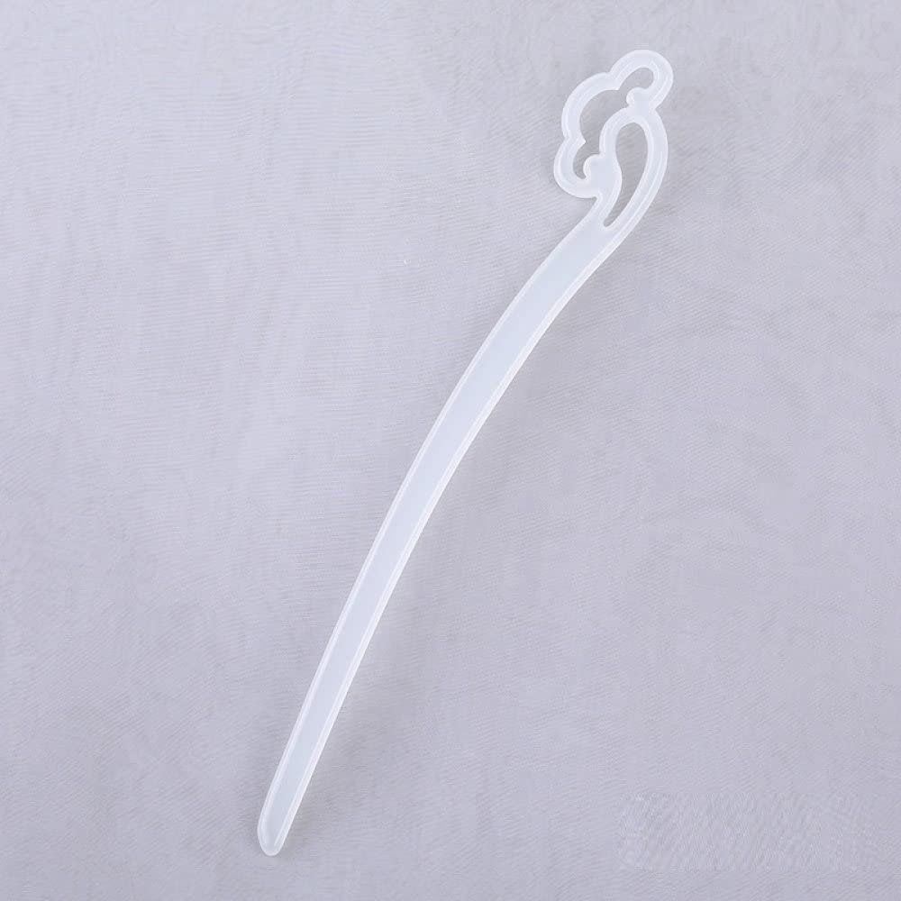 LIBERGA 6 Pack Hair Sticks for Buns,Chinese Hair Chopsticks Clips Simple Design Hair Accessory Hairpin,Suitable for Beginners,White,7 Inch