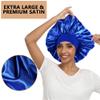 3PCS Extra Large Satin Bonnets for Sleeping, Hair Bonnets for Black Women Braids Curly Hair, G view 2