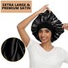 3PCS Extra Large Satin Bonnets for Sleeping, Hair Bonnets for Black Women Braids Curly Hair, H view 2