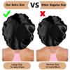3PCS Extra Large Satin Bonnets for Sleeping, Hair Bonnets for Black Women Braids Curly Hair, H view 3