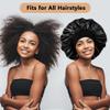 3PCS Extra Large Satin Bonnets for Sleeping, Hair Bonnets for Black Women Braids Curly Hair, H view 4