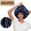 3PCS Extra Large Satin Bonnets for Sleeping, Hair Bonnets for Black Women Braids Curly Hair, F view 2