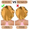 3PCS Extra Large Satin Bonnets for Sleeping, Hair Bonnets for Black Women Braids Curly Hair, F view 3
