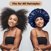 3PCS Extra Large Satin Bonnets for Sleeping, Hair Bonnets for Black Women Braids Curly Hair, F view 4