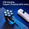 Electric Razor for Men, 6 In 1 Electric Shaver Independently 7 Heads Floating Cutter Head Waterproof Digital Display Razor Multifunction USB Charging Trimmer For Men view 4