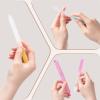 6 Pcs Glass Nail File With Case, Crystal Nail Files for Natural Nails Fingernail Files Set, Double Sided Etched Nail Filer Professional Ceramic Glass File for Travel Gifts Package Fine Grit view 3