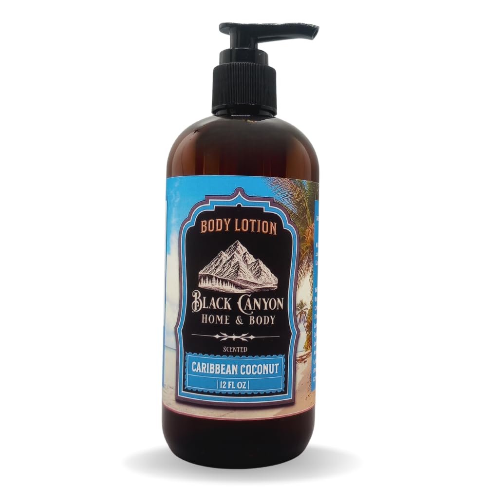 Black Canyon Caribbean Coconut Scented Body Lotion with Lanolin and Jojoba Oil, 12 Oz