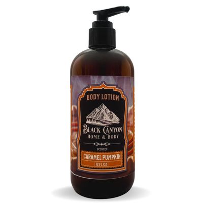 Black Canyon Caramel Pumpkin Scented Body Lotion with Lanolin and Jojoba Oil, 12 Oz